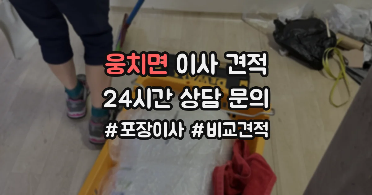 웅치면 이사 견적