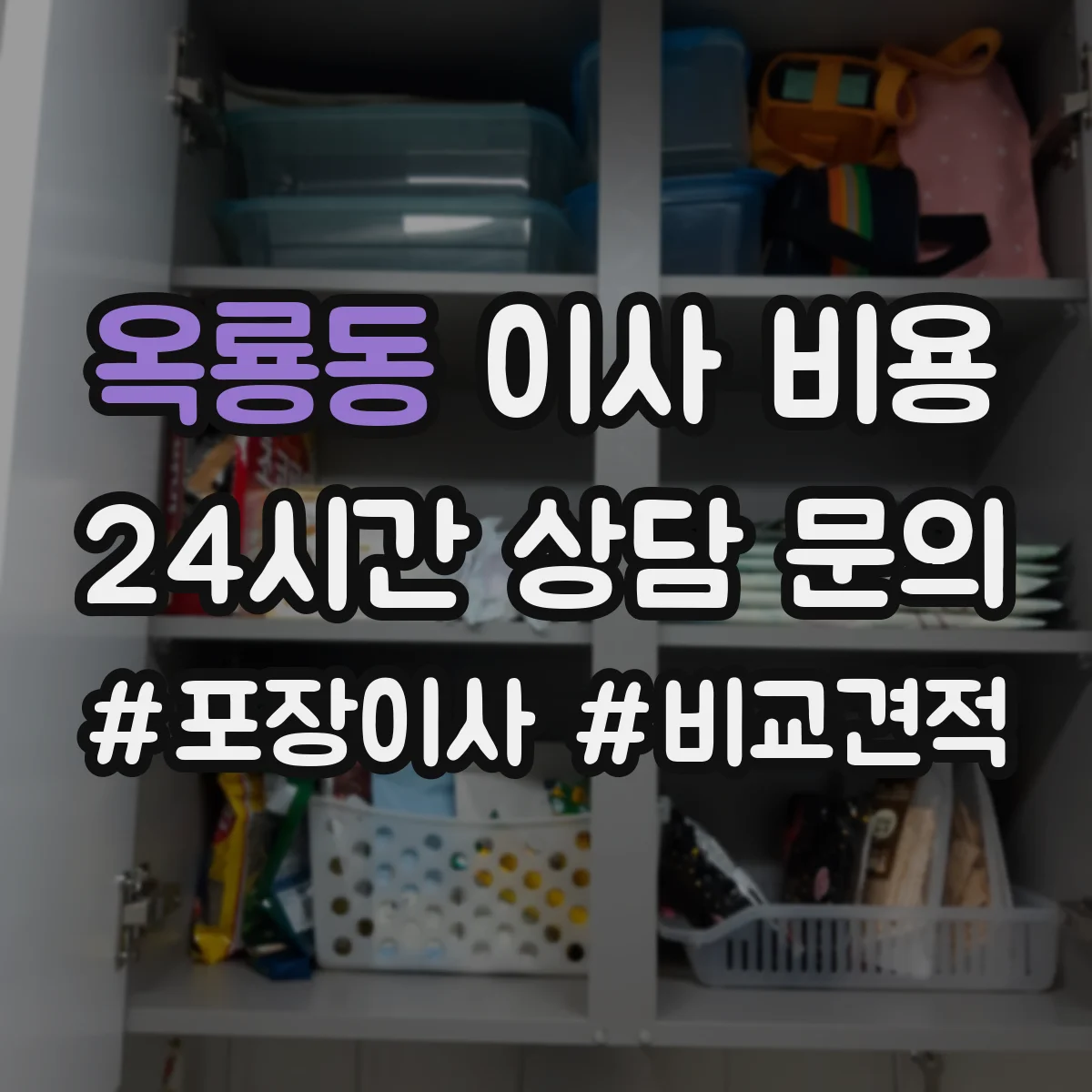 옥룡동 이사 비용