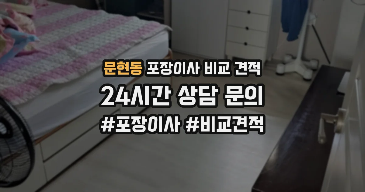 문현동 포장이사 비교 견적