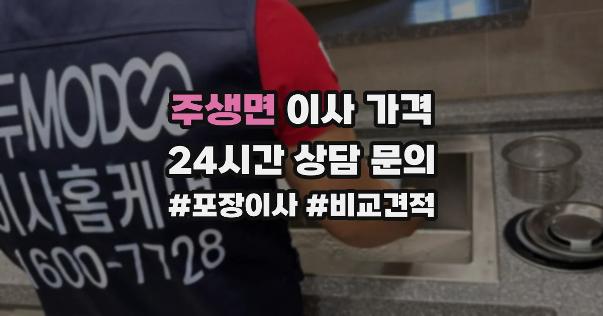 주생면 이사 가격