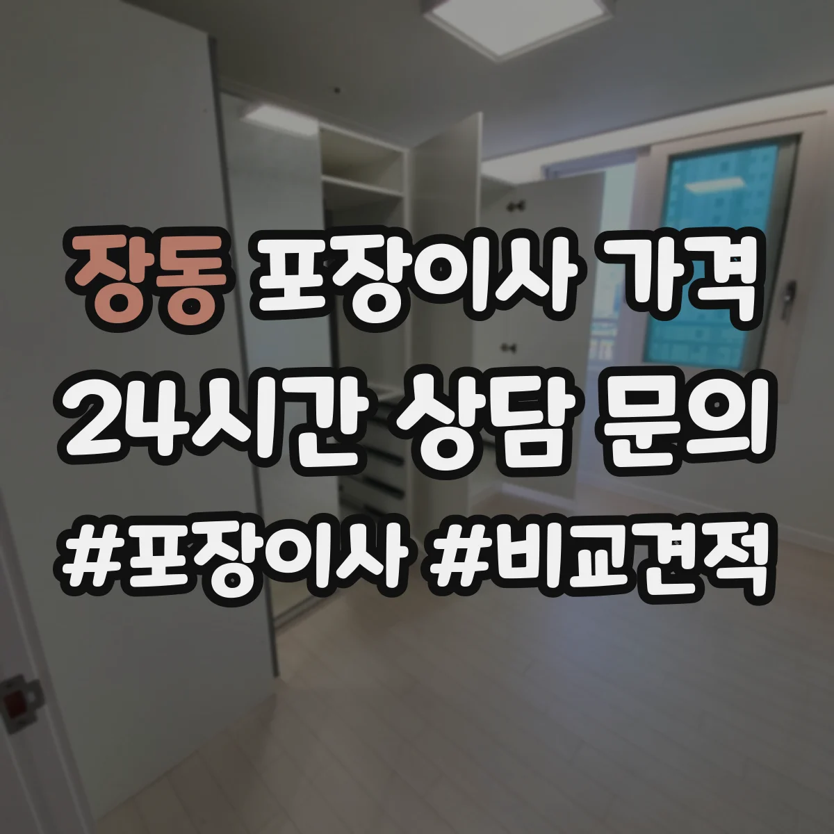 장동 포장이사 가격