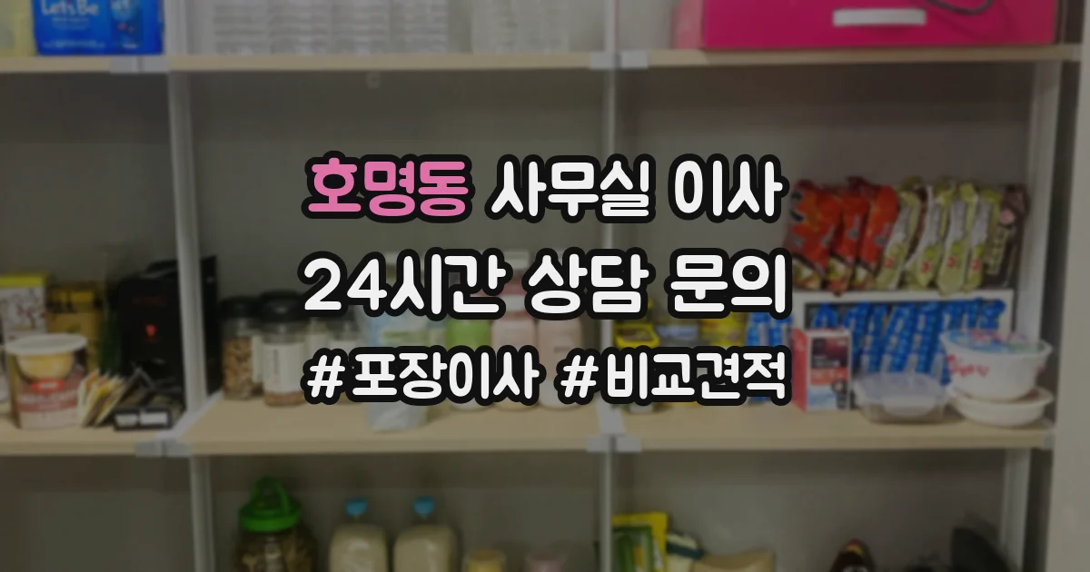 호명동 사무실 이사