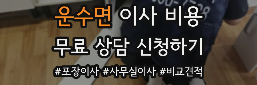 운수면 이사 비용