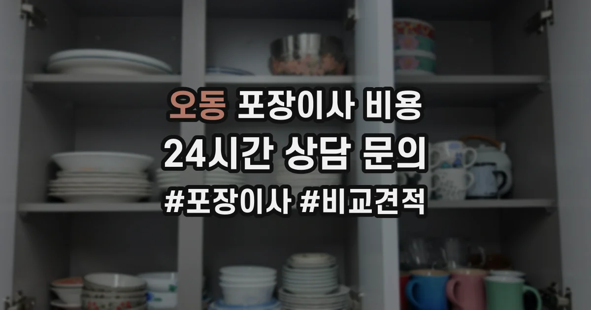 오동 포장이사 비용