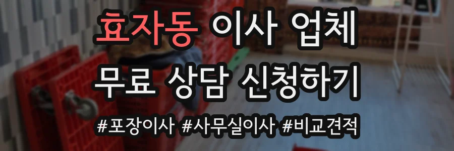 효자동 이사 업체