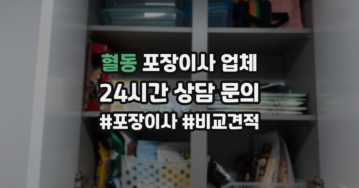 혈동 포장이사 업체