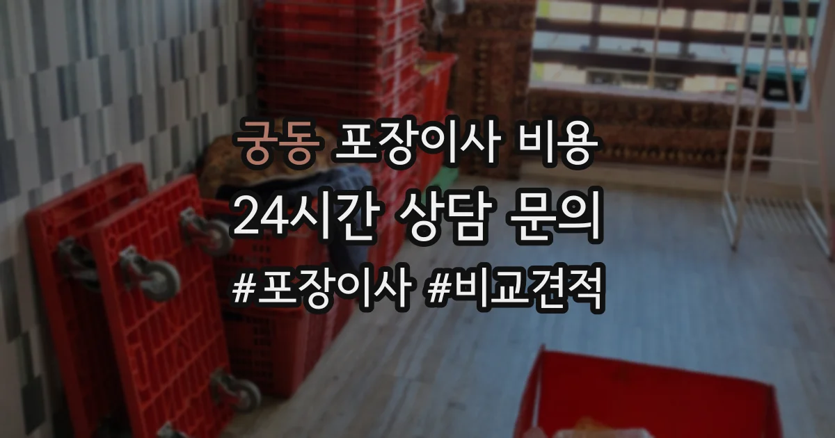 궁동 포장이사 비용