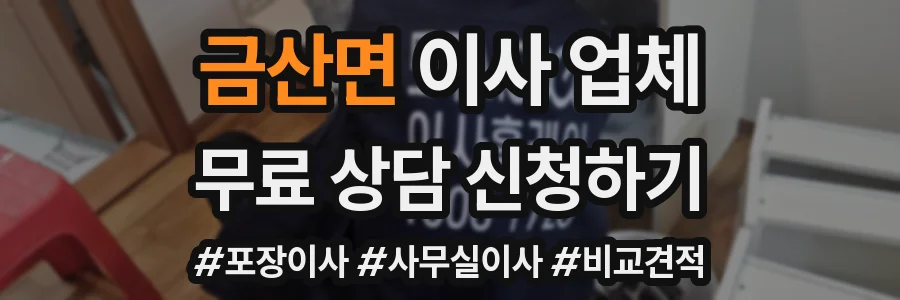 금산면 이사 업체