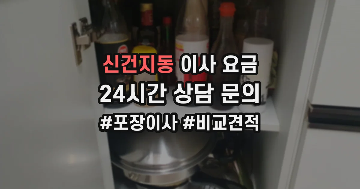 신건지동 이사 요금