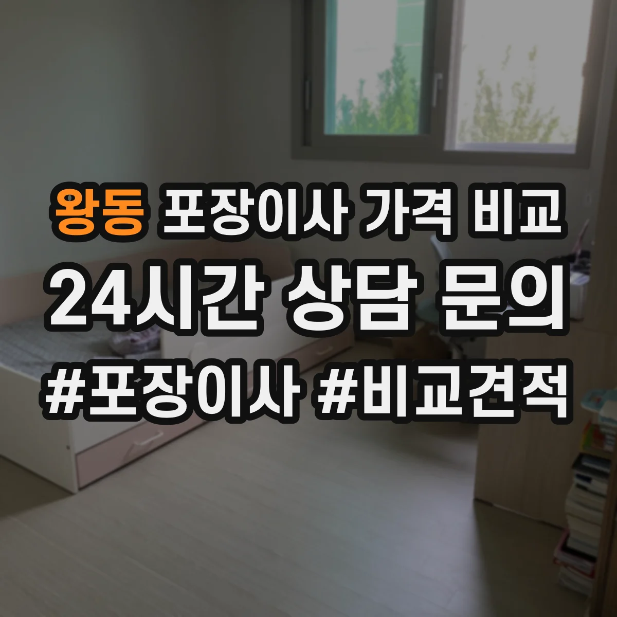 왕동 포장이사 가격 비교