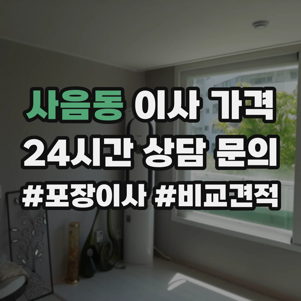 사음동 이사 가격