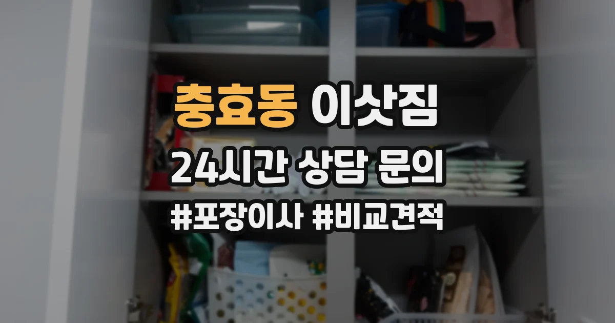 충효동 이삿짐
