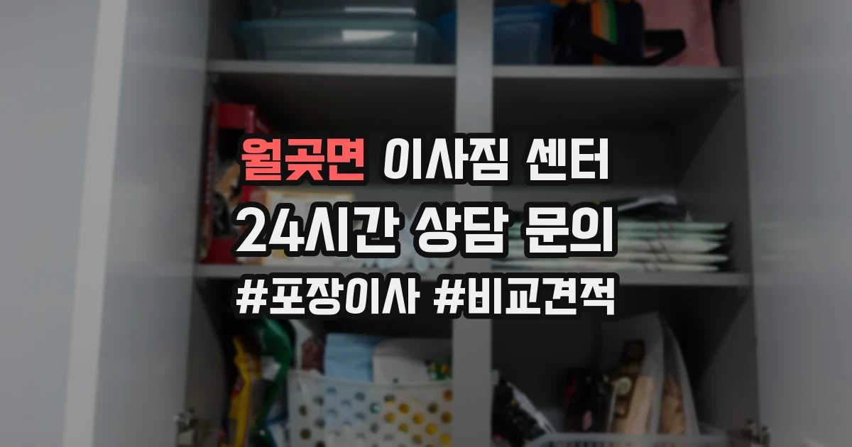 월곶면 이사짐 센터