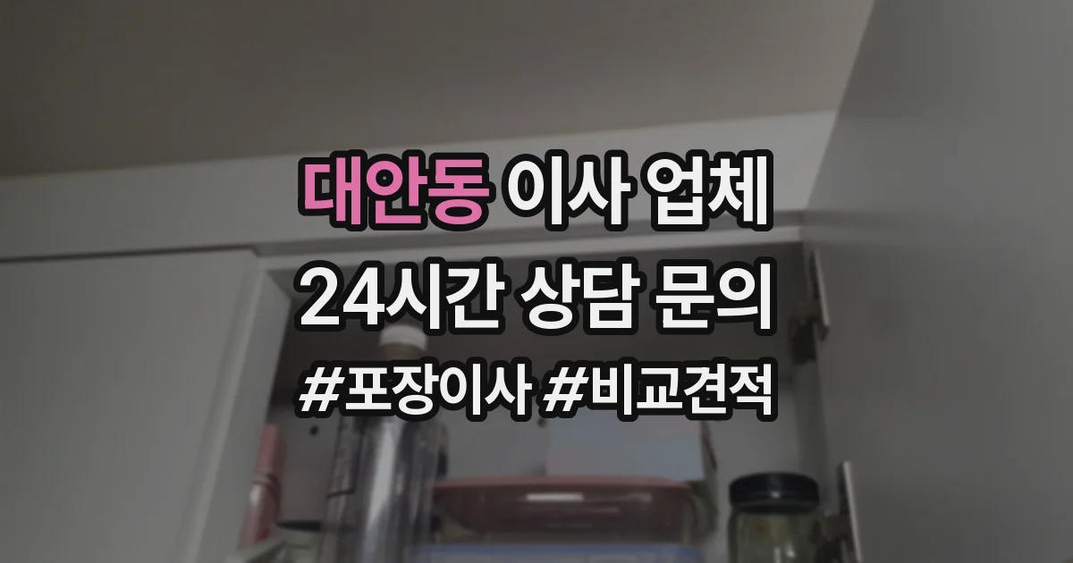 대안동 이사 업체
