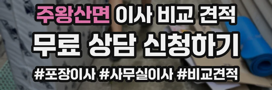 주왕산면 이사 비교 견적