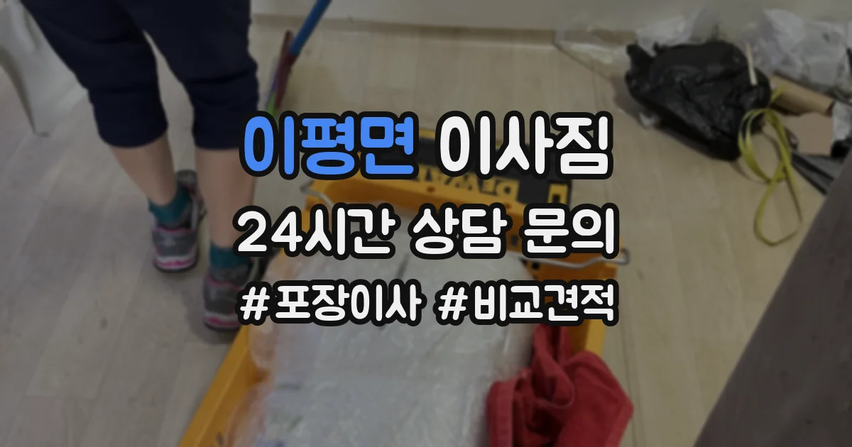 이평면 이사짐