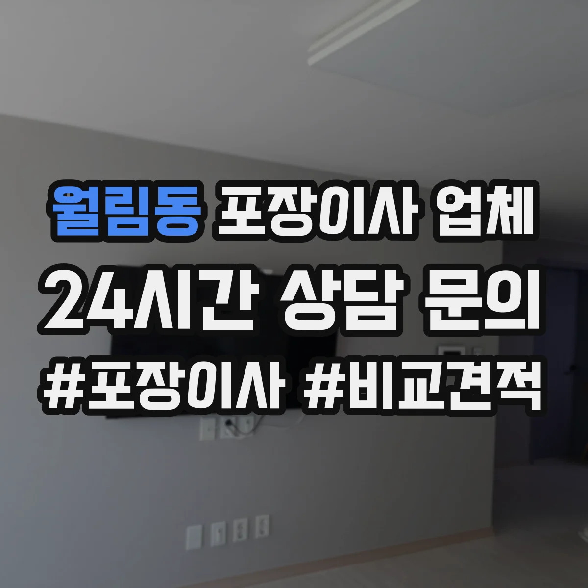 월림동 포장이사 업체