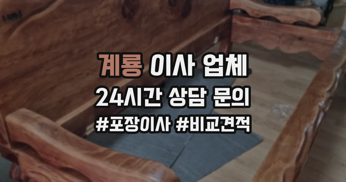 계룡 이사 업체