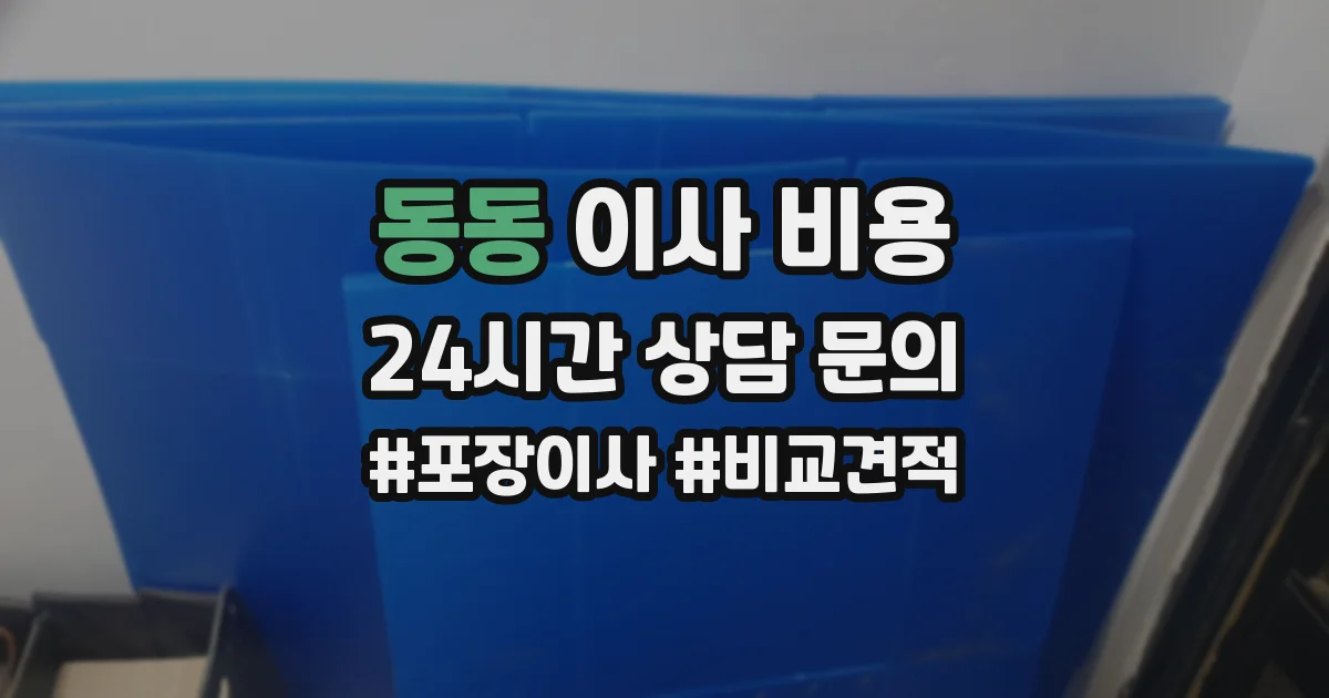 동동 이사 비용