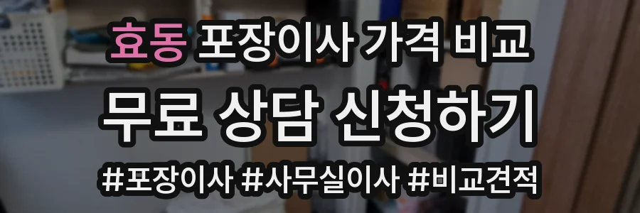효동 포장이사 가격 비교