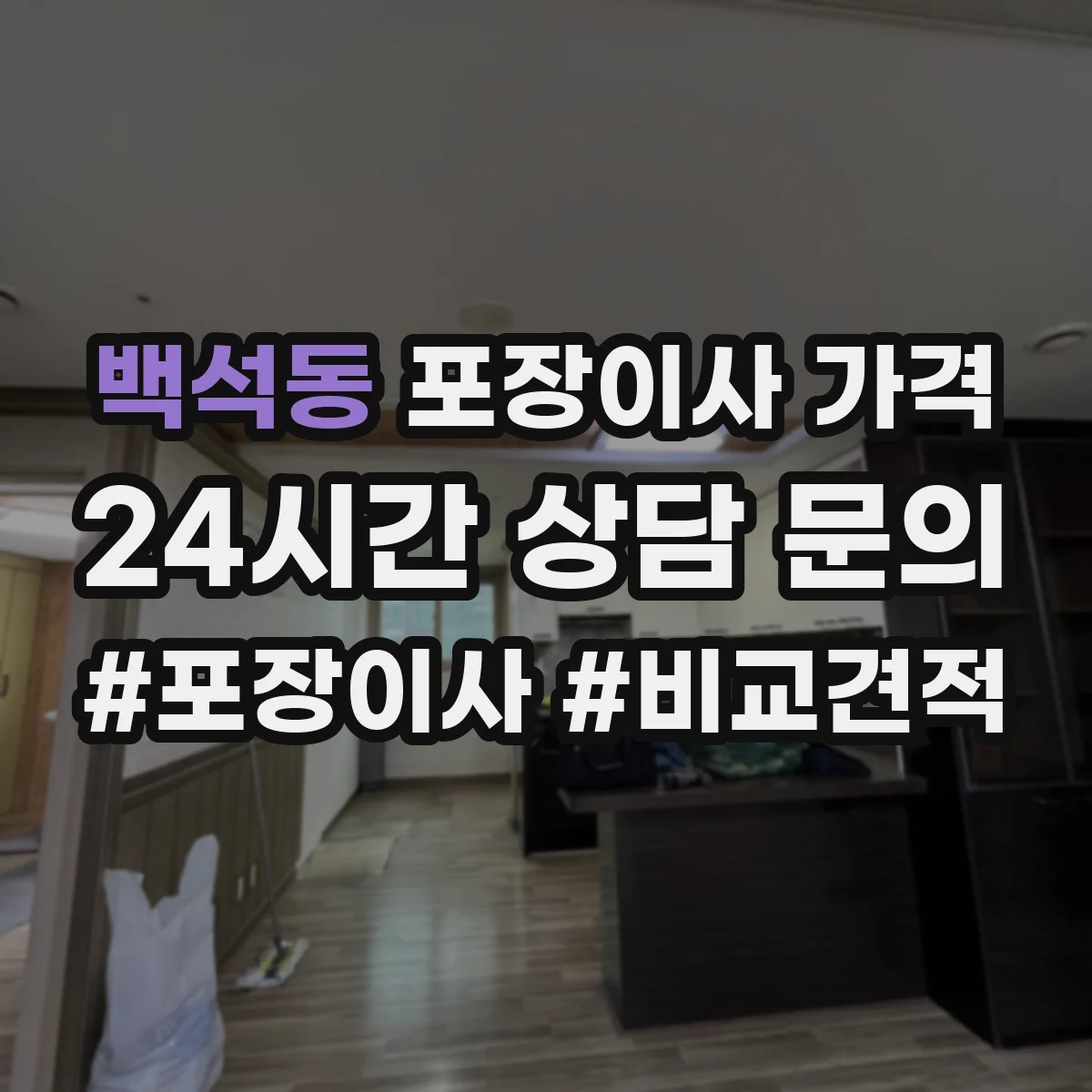 백석동 포장이사 가격