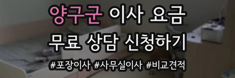 양구군 이사 요금