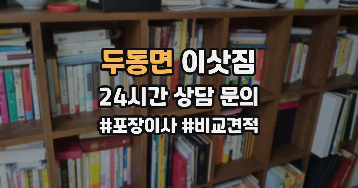 두동면 이삿짐