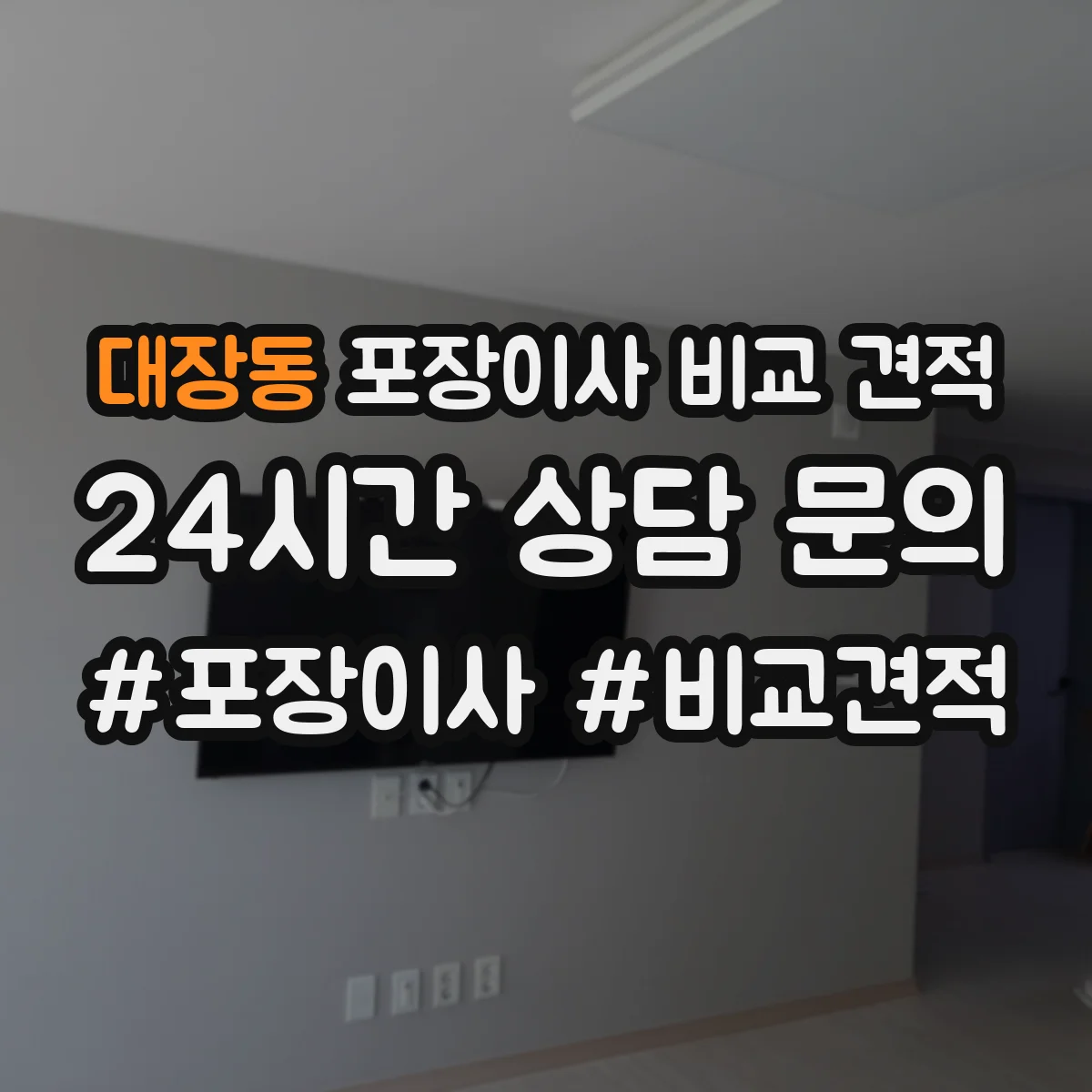 대장동 포장이사 비교 견적