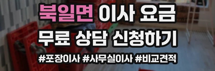 북일면 이사 요금