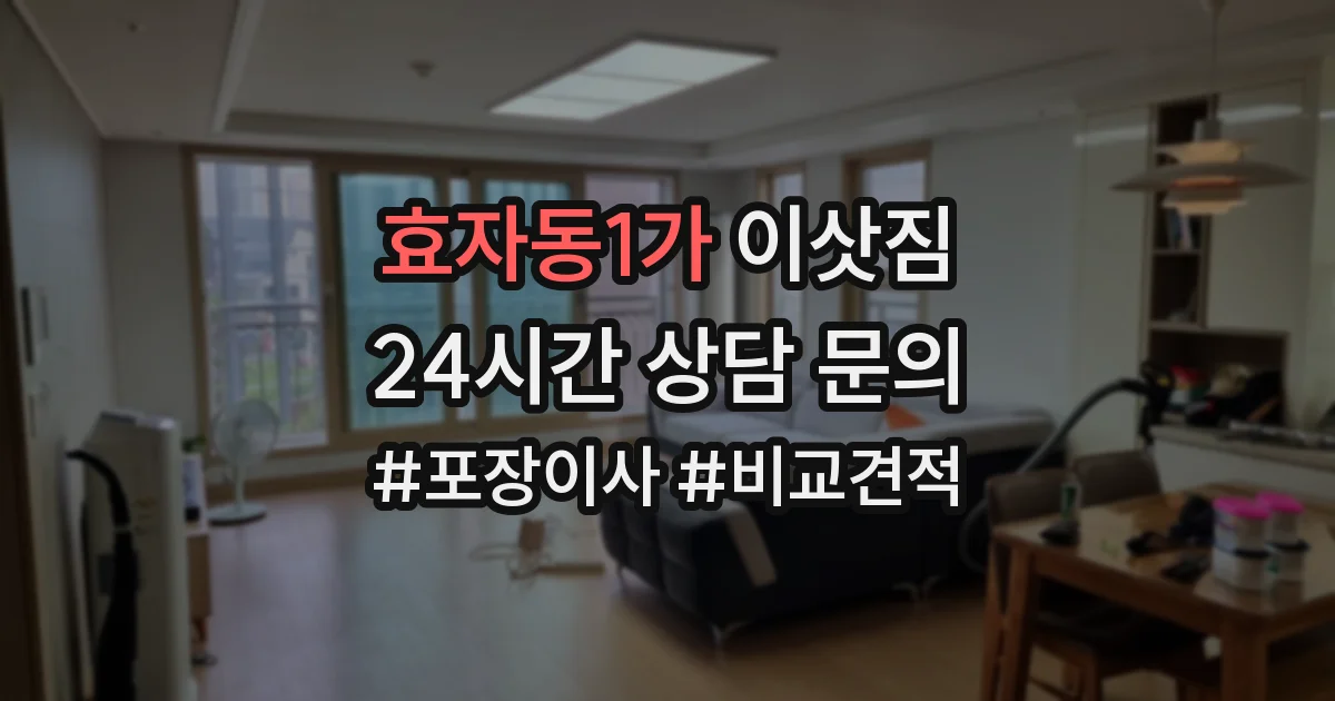효자동1가 이삿짐