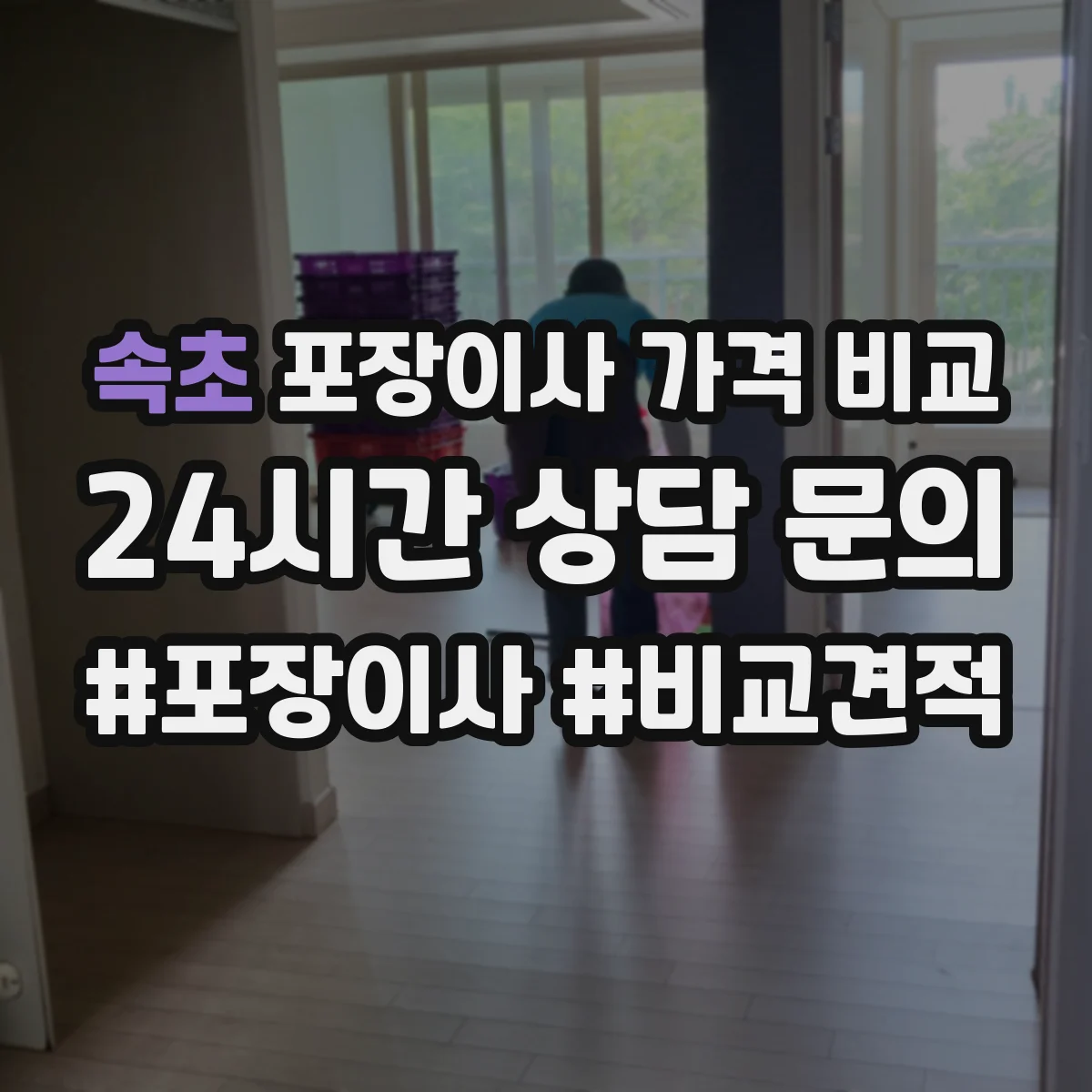 속초 포장이사 가격 비교