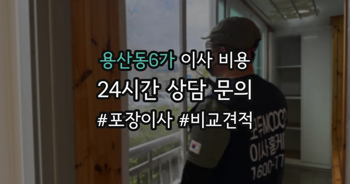 용산동6가 이사 비용