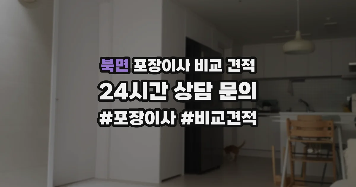 북면 포장이사 비교 견적