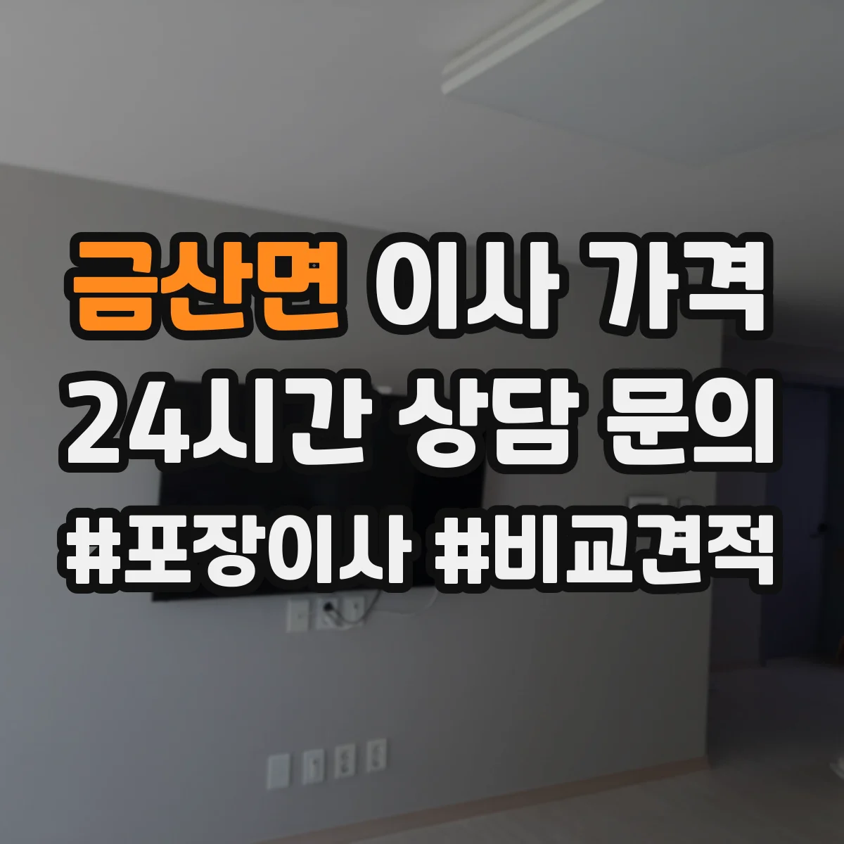 금산면 이사 가격