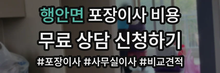 행안면 포장이사 비용