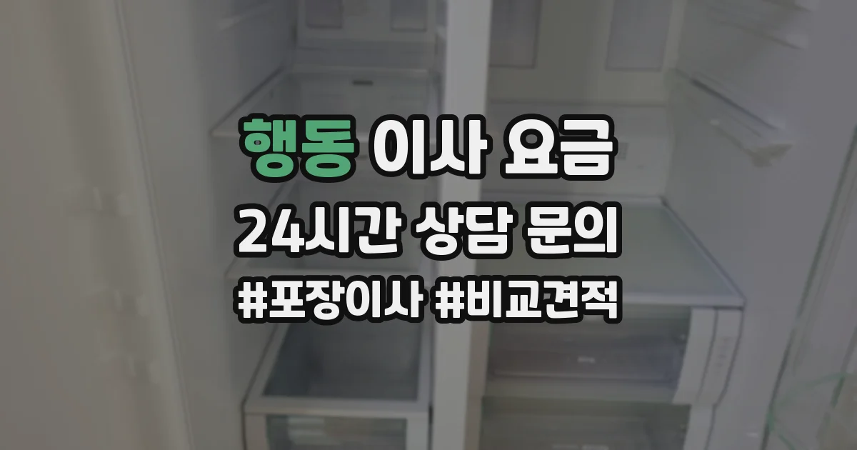 행동 이사 요금