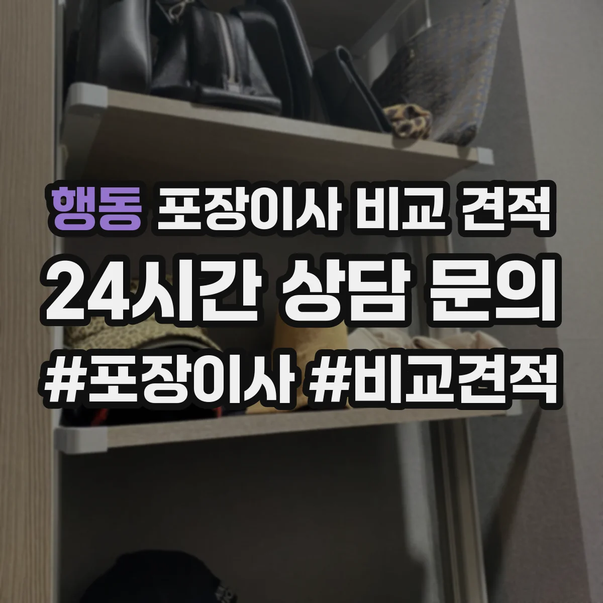 행동 포장이사 비교 견적