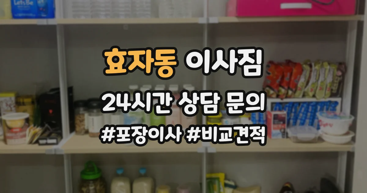효자동 이사짐