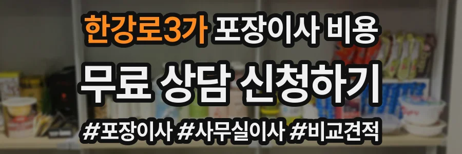 한강로3가 포장이사 비용