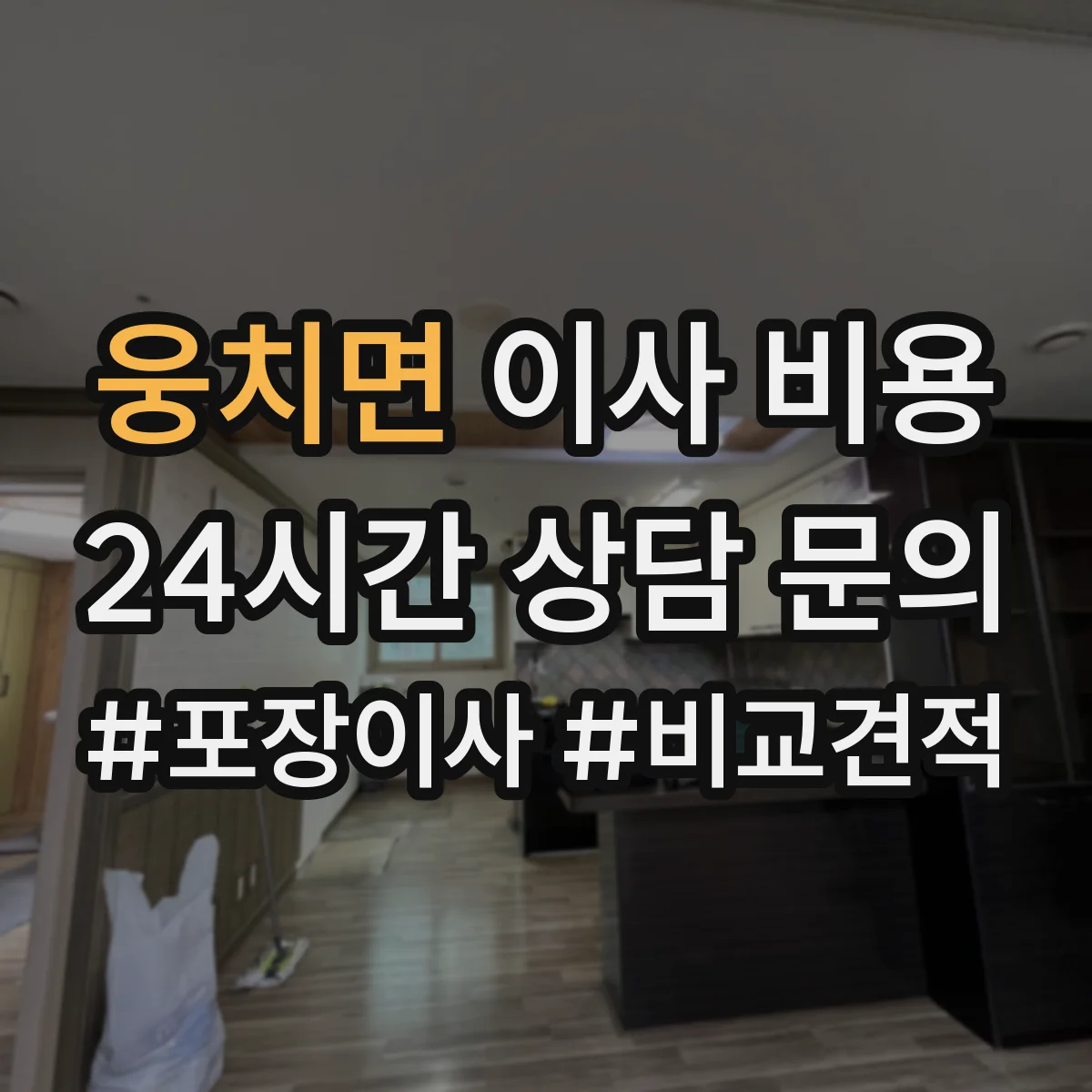 웅치면 이사 비용
