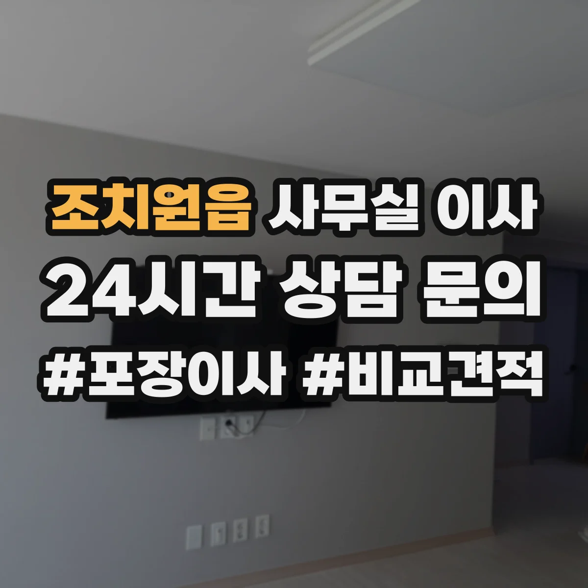 조치원읍 사무실 이사