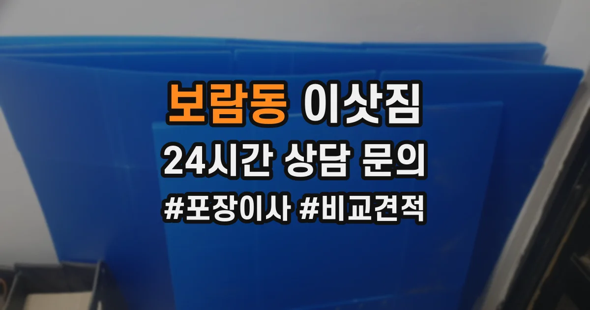 보람동 이삿짐