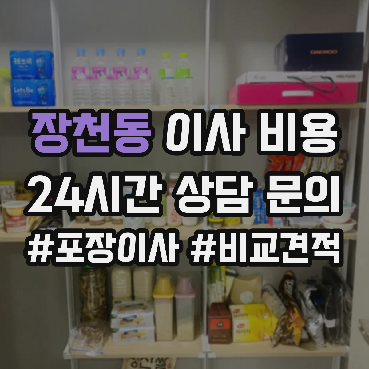 장천동 이사 비용