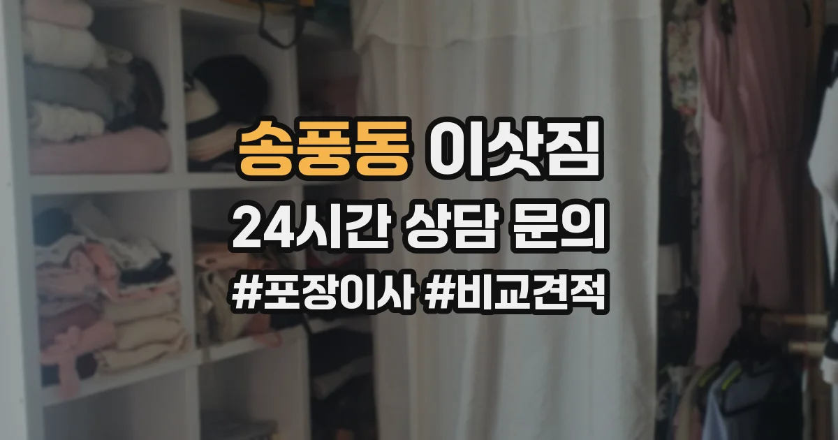 송풍동 이삿짐