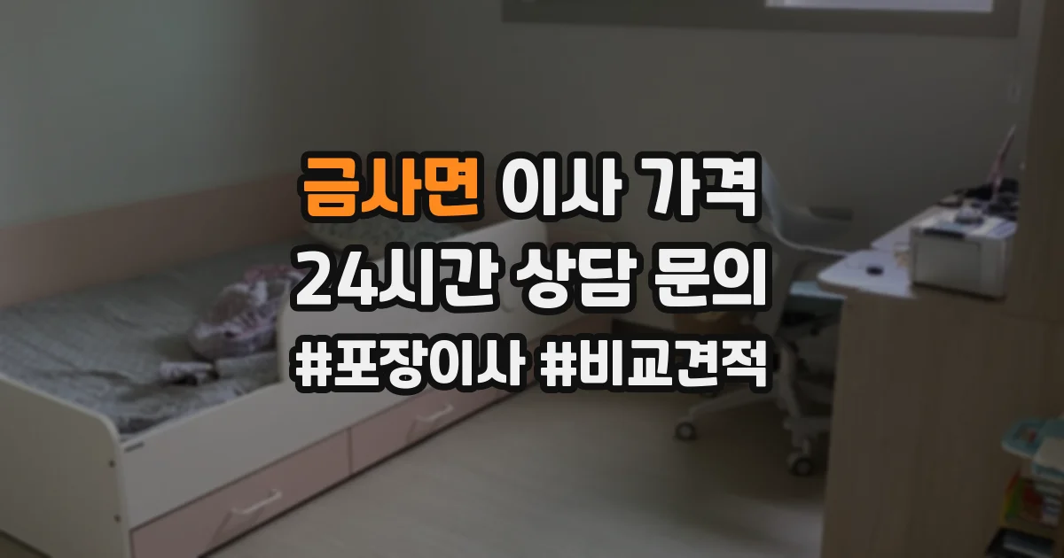 금사면 이사 가격