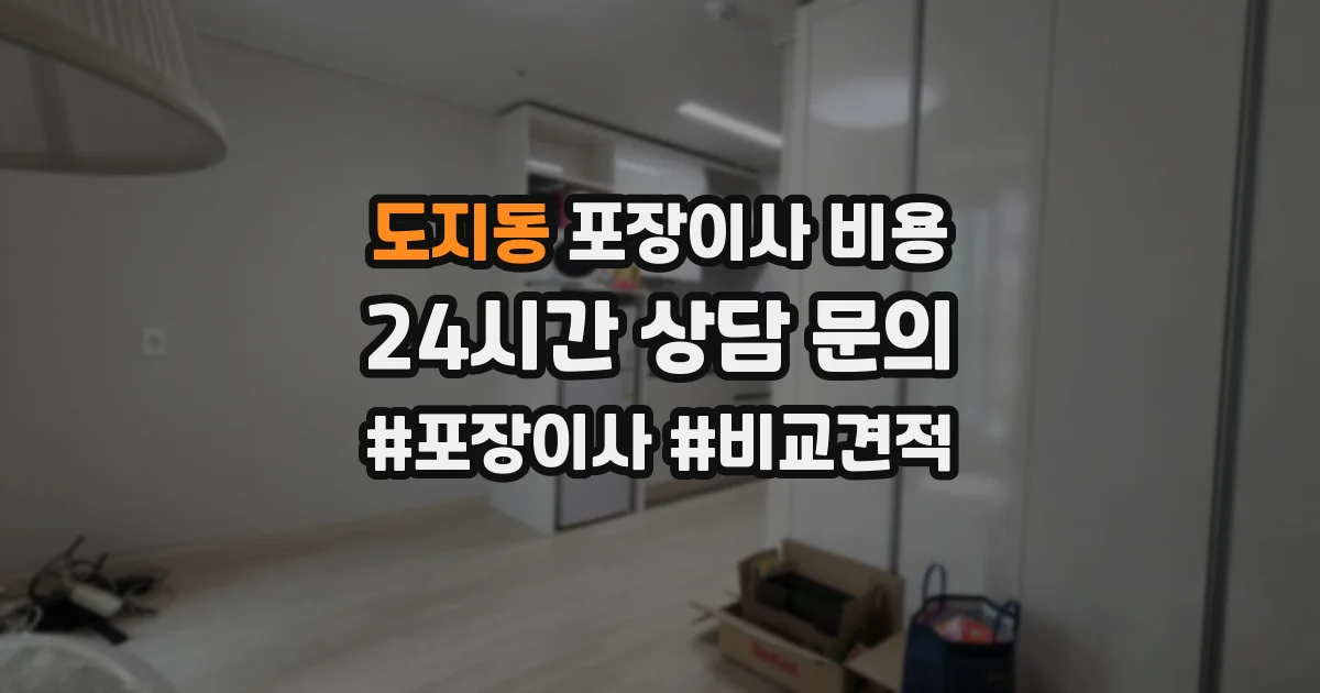 도지동 포장이사 비용