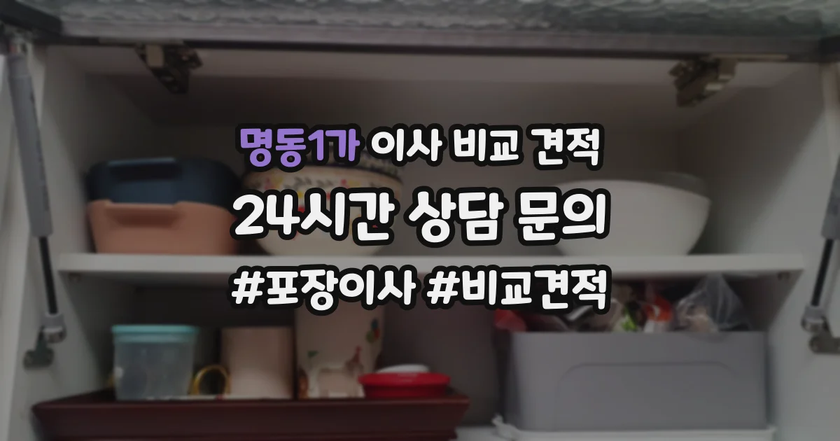 명동1가 이사 비교 견적