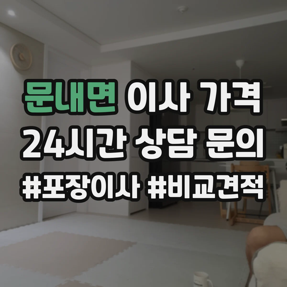 문내면 이사 가격