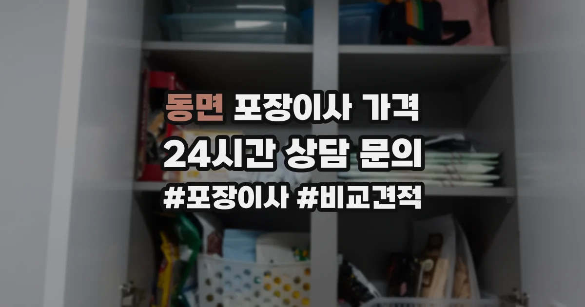 동면 포장이사 가격