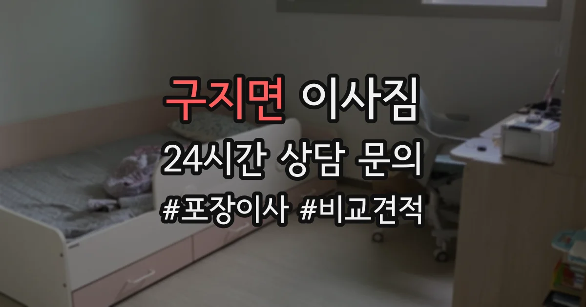 구지면 이사짐